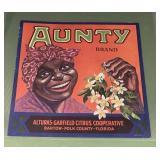 Vintage ORIGINAL Black Americana Advertising Label