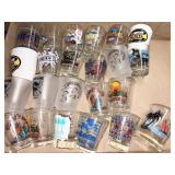Assorted Vintage Shot Glasses Lot - Racing/Travel