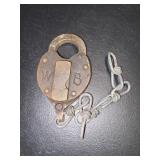 Wilson Bohannan L. RY. Marked Railroad Brass Lock