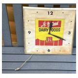 Vintage Holland Dairy Foods Advertising Clock