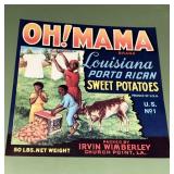 Vintage ORIGINAL Black Americana Advertising Label