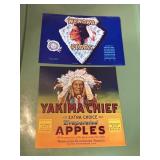 ORIGINAL Native American Advertising Labels Lot