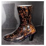 Vintage Fifth Avenue Crystal Glass High Heel Vase