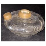 Antique Glass Oil Lamp Base