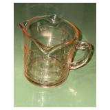 Kelloggï¿½s Pink Depression Glass Measuring Cup