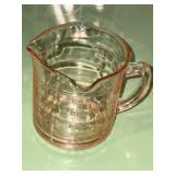 Kelloggï¿½s Pink Depression Glass Measuring Cup