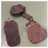 Vintage Ladies Change / Cigarette Pouch Cases Lot