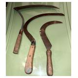 Assorted Hand Sickles Tool Lot