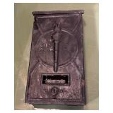 Antique Victory Statue Liberty Torch Metal Mailbox