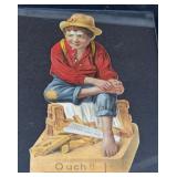 ORIGINAL Victorian GOLDEN DAYS SAWS Diecut Sign