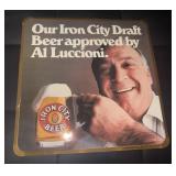 Vintage NOS Iron City Beer Tin Advertising Sign