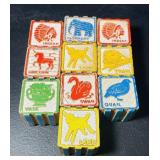 Vintage Interlocking Childrenï¿½s Toy Wood Blocks