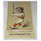 Victorian Baseball Capadura Cigar Trade Card