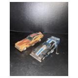 (2) Assorted Marx Toys Dragster Funny Cars