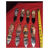 (8) Franklin Mint Knightstone Collections Knives