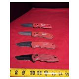 (4) MILWAUKEE Fastback Pocket Knives Lot