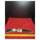 Jumbo American Bald Eagle Folding Knife