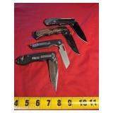 (4) Smith & Wesson Pocket Knives Lot