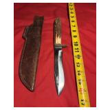 DOYLE Stag Knife w/ Sheath