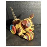 Vintage Dog w/ Ball Tin Toy