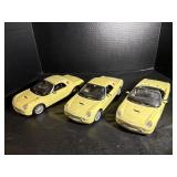 (3) 1/18 Maisto Thunderbird Diecast