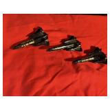 (3) Vintage SR-71 USAF Diecast Fighter Jets
