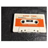 Vintage 1975 Baseball Mickey Mantle Cassette Tape