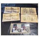 (5) Antique Black Americana Stereoview Cards