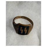 WW2 German Nazi Waffen SS DRGM Officer Ring