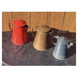 Vintage Graniteware Pitcher Lot