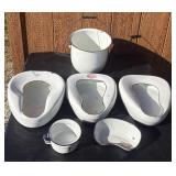 Large Vintage Enamelware Bathroom Lot
