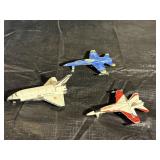 (3) Vintage ZEE Diecast Jets / Space Shuttle Lot