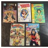 (5) Vintage Wonder Woman / Man Comic Books Lot