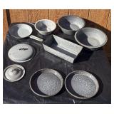 Large Vintage Enamelware Kitchen Lot