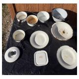 Large Vintage Enamelware Kitchen Lot