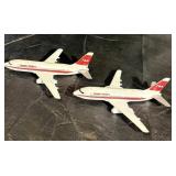 (2) Vintage Ertl TWA Airlines Diecast Jets