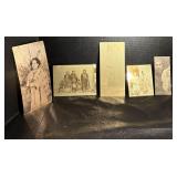 Assorted Native American Metal Photos Lot