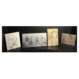 Assorted Native American Metal Photos Lot