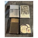 Assorted Zippo Lighters Lot - Jim Beam