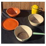 Large Vintage Enamelware Kitchen Lot