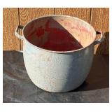 Large Vintage Enamelware Pot - Decor Only