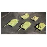 Vintage Assorted Hot Wheels Army Tanks Lot