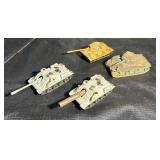 Vintage Assorted Kidco / Corgi Army Tanks Lot