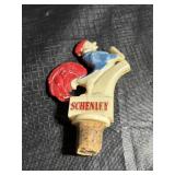 Schinley Distillery Rooster Cork Stopper Pourer
