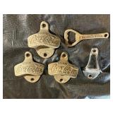 Assorted Bottle Openers Lot - Coca Cola / Ales