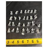 (28) 1980s Star Wars Pewter Lucas Film Figures Lot