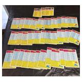 (35) 1973-74 Topps Football Cards Checklist Lot