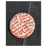 Vintage Hitler / Stalin Pinback Button