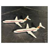 (2) Vintage Ertl CONTINENTAL Airlines Diecast Jets