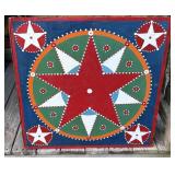 Vintage Hand Painted Star Pattern Sign 28x28